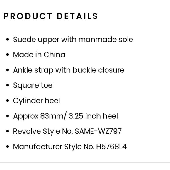 Sam Edelman Kia Suede Ankle Strap Heel Sandals Black Women's Size 10M Square Toe - Picture 16 of 16